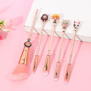 Demon Slayer Kimetsu no Yaiba Makeup Brush Anime Cosplay Women Accessories Ghost Makeup Tool with bag Props Gift