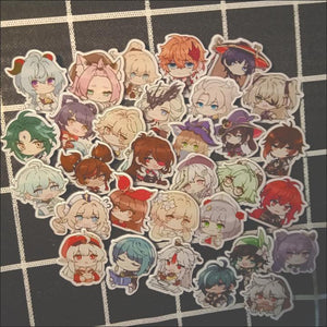 Genshin Impact Brooch Anime Badges Man Pins Venti Lumine Diluc Klee Keqing Jewelry Couples Cute