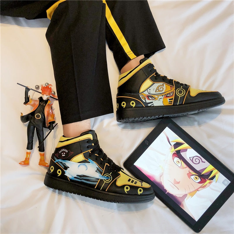 NARUTO Shoes Men Uzumaki Naruto Sneakers Anime & Comic Casual Shoes Cosplay Kurama Shoes Sneaker Cool