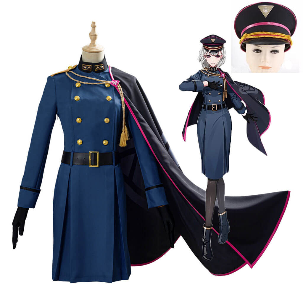 DRB Division Rap Battle Aohitsugi Nemu Cosplay Costume Hypnosis Mic Suit With Cape Halloween Costumes