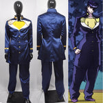 Load image into Gallery viewer, JoJo&#39;s Bizarre Adventure Higashikata Josuke Costume Blue Suit Cosplay Costume
