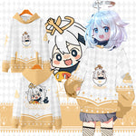 Load image into Gallery viewer, Game Genshin Impact Cute Kawaii Paimon T-Shirt Hoodie Sweater Sweatshirt Zipper Clothing Christmas Gift
