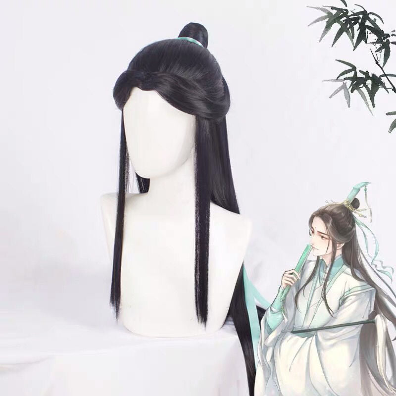 Heaven Official's Blessing Cosplay Wig Shi Qingxuan Long Black Hair Tian Guan Ci Fu Cosplay Ancientry Universal Wig