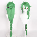 Load image into Gallery viewer, Genshin Impact BaiZhu Cosplay Wig Unisex 100cm Long Green Wig Cosplay Anime Cosplay Wigs Heat Resistant Synthetic Wigs Halloween
