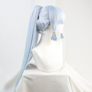 Game Genshin Impact Kamisato Ayaka Cosplay Silver blue wigs Carnival Halloween Costumes Women Party Sexy Anime Shoes