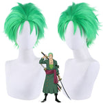 Load image into Gallery viewer, Anime One Piece Roronoa Zoro Cosplay Wig Green Short

