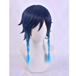 Load image into Gallery viewer, Genshin Impact Venti Cosplay Unisex 50cm Blue Wig Cosplay Anime Cosplay Braid Wigs Heat Resistant Synthetic Wigs Halloween
