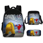 Load image into Gallery viewer, Among Us Backpack Men Impostor Rucksack Lunchbag Pen Case 3D Print Schoolbags 3 Pieces/Set
