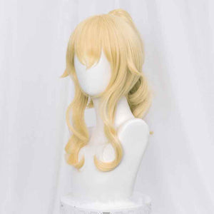 Game Genshin Impact Qin Cosplay Wig+Wigs Cap Blond Long Hair Costume Qin Halloween Party Accessories