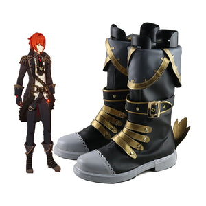 Genshin Impact Diluc Cosplay Boots Shoes Custom Made Adult Mens