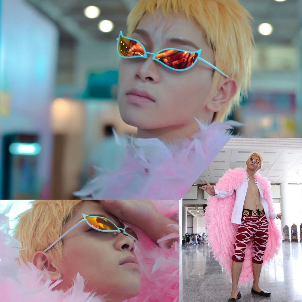 One piece Donquixote Doflamingo cosplay costume cosplay glasses