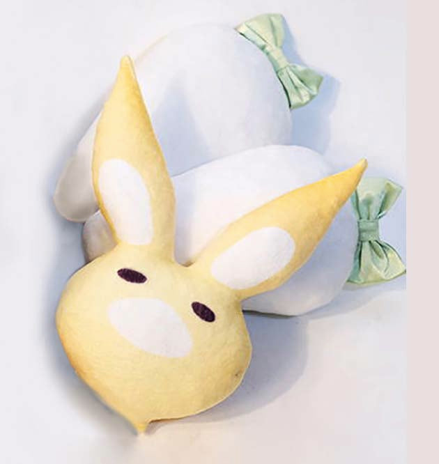 Genshin Impact Yaoyao Cosplay Basket Rabbit Turnip Plush Doll Cosplay Prop Accessory