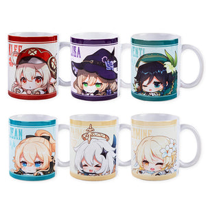Anime Genshin Impact Lisa Venti Klee Lumine Jean Paimon Ceramic Mug Cup Cartoon Water Coffee Cup Xmas Gifts