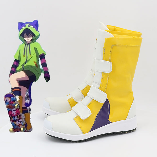 SK8 the Infinity SK¡Þ Miya Chinen Cosplay Golden Shoes Boots 