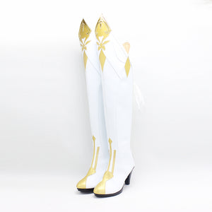 Genshin Impact Qin Cosplay Shoes Boots Custom Made Halloween Party