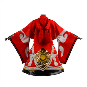 Genshin Impact Abyss Mages Qiu Qiuren cosplay costume water system fire system ice system