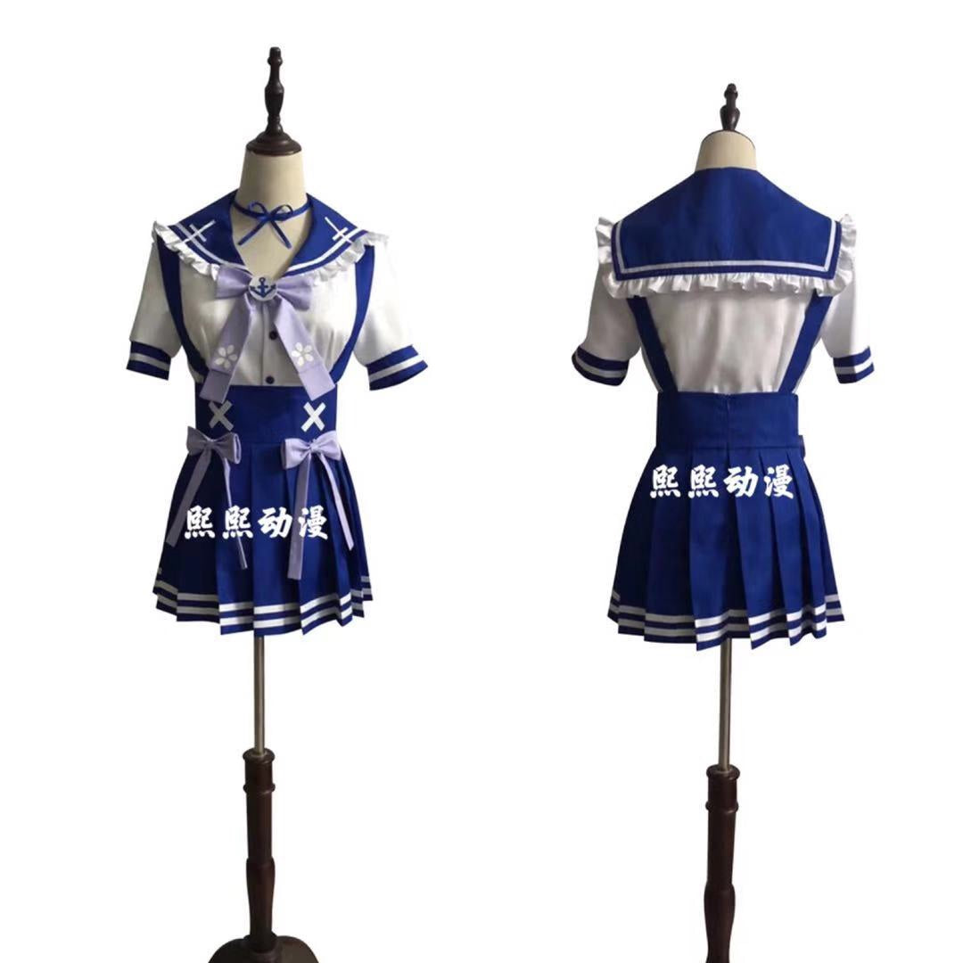 Vtuber Minato Aqua Cosplay Costume Cute Maid Dress Halloween Carnival Party YouTuber Outfits Custom Made