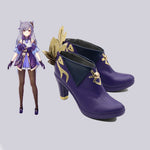 Load image into Gallery viewer, Keqing Cosplay Shoes High Heels Genshin Impact Cosplay Shoes Halloween Custom Made
