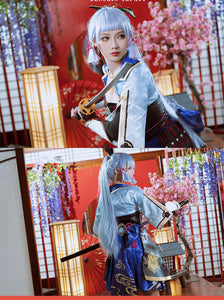 Game Genshin Impact Kamisato Ayaka Cosplay Costume Women Cute Dress Shenlilinghua Outfits Halloween Carnival Uniform Custom Made