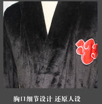 Load image into Gallery viewer, Anime Naruto Cosplay Bathrobe Akatsuki Uchiha Itachi Flannel Pajamas Adult Unisex Winter Warm Nightwear Sleepwear Kimono Robe
