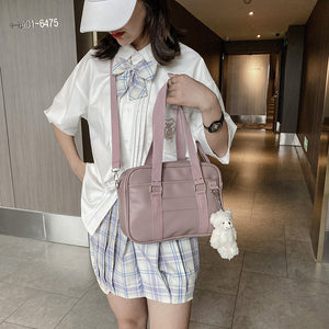 Women Vintage Style Leather Backpacks Fashion Plaid Shoulder Bags