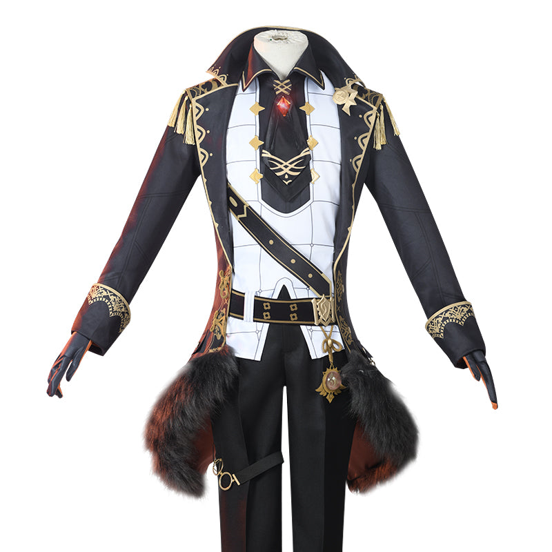Genshin Impact Diluc Cosplay Costume Adult Mens Uniform Outfit Party Game