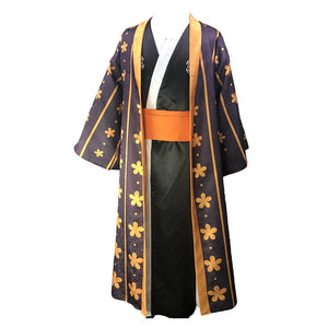 Anime One Piece Wano Country Trafalgar Law Yukata Cosplay Costume Luxury Kimono Bathrobe