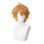 Load image into Gallery viewer, Genshin Impact Tartaglia Cosplay Wig Short Straight Brown Heat Resistant Synthetic Hair
