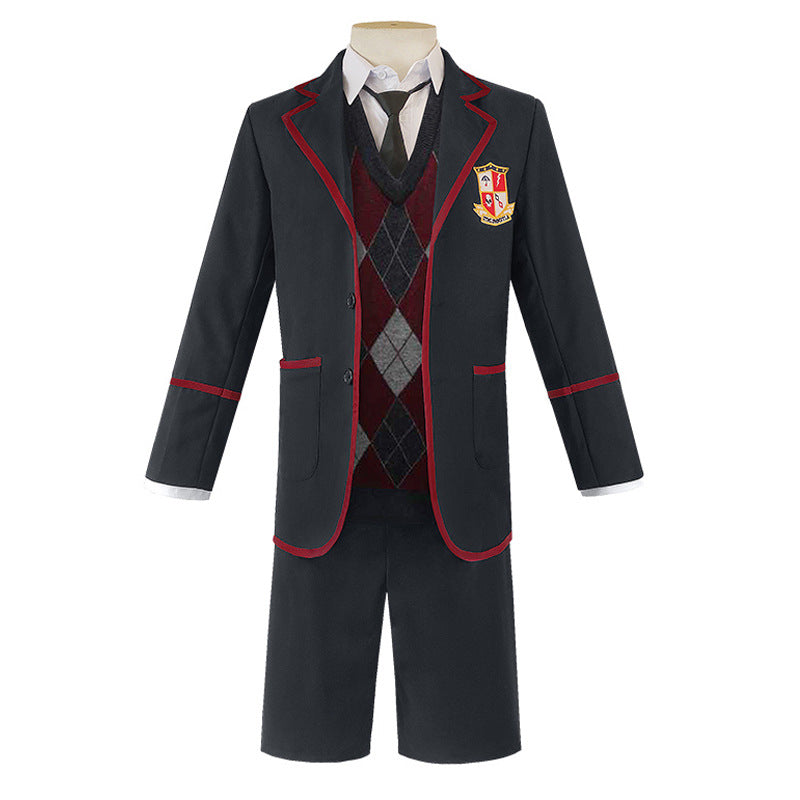 The Umbrella Academy Uniform Hargreeves Cosplay Costume Halloween Carnival Christmas Party Suit for Men Women School Outfit