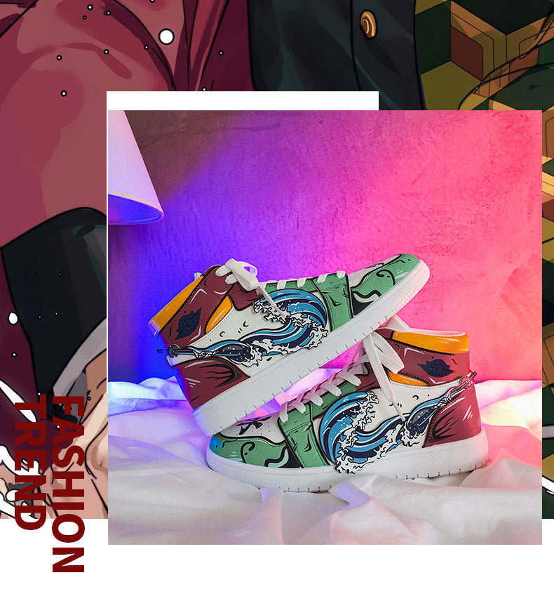 Demon Slayer Tomioka Yoshio Shoes Sneakers Casual Shoes Men Anime Cosplay Cool Sneakers