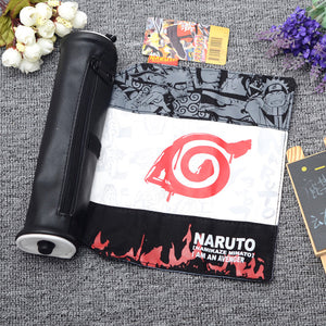 Anime Naruto Akatsuki Sasuke Roll up Stationery Pencil Case Pencil Box