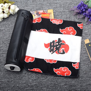 Anime Naruto Akatsuki Sasuke Roll up Stationery Pencil Case Pencil Box
