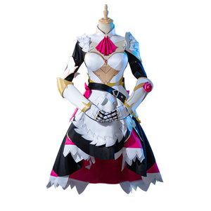 Genshin Impact Noelle Cosplay Costume Knights Maid Dress Wig Uniform Halloween Party Outfit For Women Girls