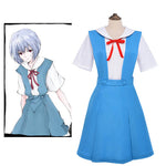Load image into Gallery viewer, Evangelion EVA Rei Ayanami Asuka Langley Soryu Blue School Uniform Cosplay Costume Set Outfit Custom Made
