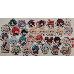 Genshin Impact Brooch Anime Badges Man Pins Venti Lumine Diluc Klee Keqing Jewelry Couples Cute