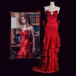 Load image into Gallery viewer, Final Fantasy VII 7 Remake Alice Role Play Red Dress Outfit Elegant Lovely Cosplay Costume Halloween Party Suit
