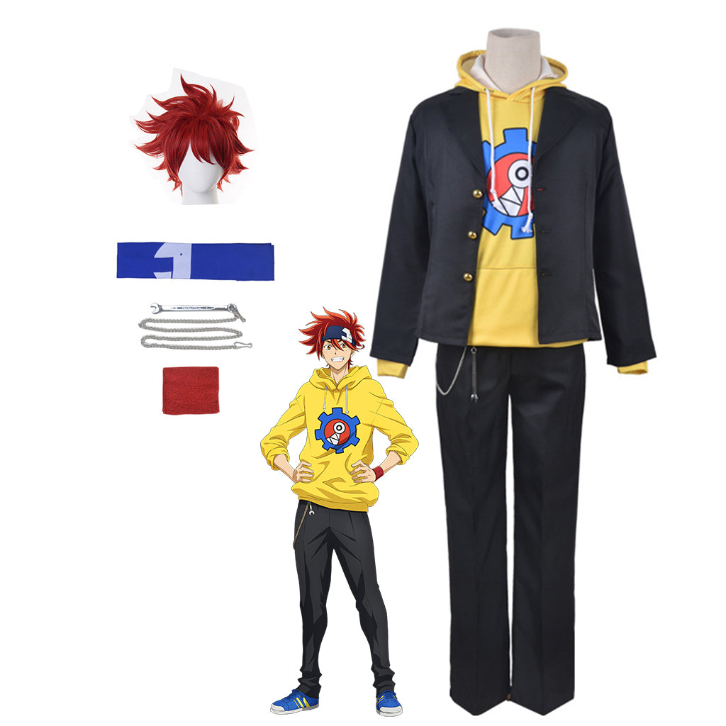 Anime SK8 the Infinity Reki Kyan Cosplay Costume Outfit Jacket SK Eight Red Wig