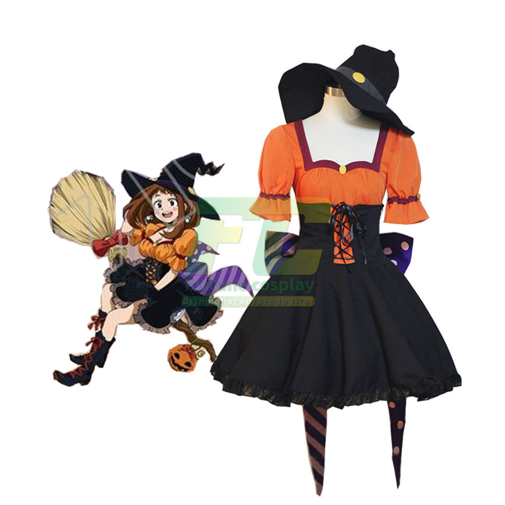My Hero Academia Asui Tsuyu School Halloween Skin Cosplay Costume - fortunecosplay