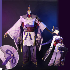 Genshin Impact Raiden Shogun Baal Cosplay Costume God of Eternity Custom Made