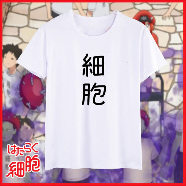 Cells at Work T shirt Anime Erythrocytes Red Cotton