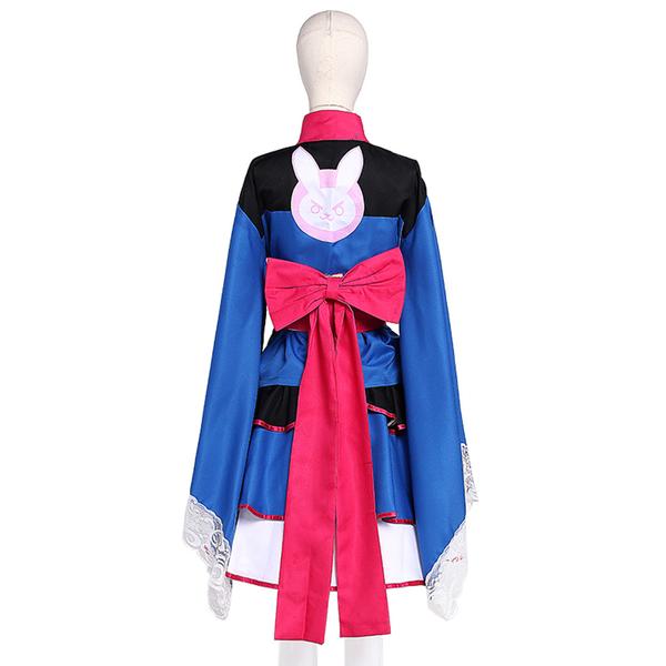OW Overwatch D.Va Hana Song Japanese Kimono Dress Cosplay Costume
