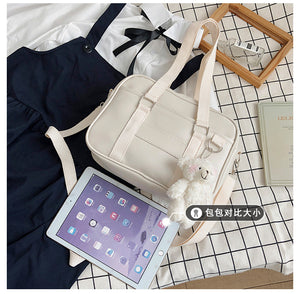 Japanese Designer Vintage Shoulder Bag Brand Large Uniform Messenger Bag JK School Bags Leather Handbags Girl Casual Totes