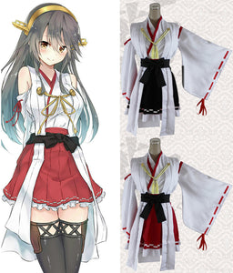 Kantai Collection Kimono Cosplay Costumes Kongou Haruna and Ahruna Kancolle Fleet Girls Battleship Combat Dress