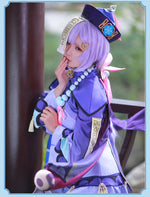 Load image into Gallery viewer, Genshin Impact Qiqi Zombie Cosplay Costume With Hat Necklace
