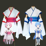 Load image into Gallery viewer, Re:Zero kara Hajimeru Isekai Seikatsu Cosplay Costume Child Rem and Ram Kimono Outfits
