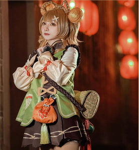 Game Genshin Impact YaoYao Cosplay Costume Outfit Cute Lolita Dress Lovely Yao Yao Anime Suit Halloween Carnival