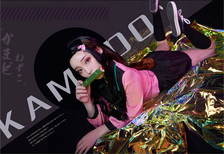 Demon Slayer Kamado Nezuko Cosplay Party Casual Wear Dress