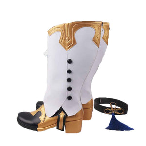 Genshin Impact Xingqiu Cosplay Shoes Boots Halloween Carnival Cosplay Costume Accessories