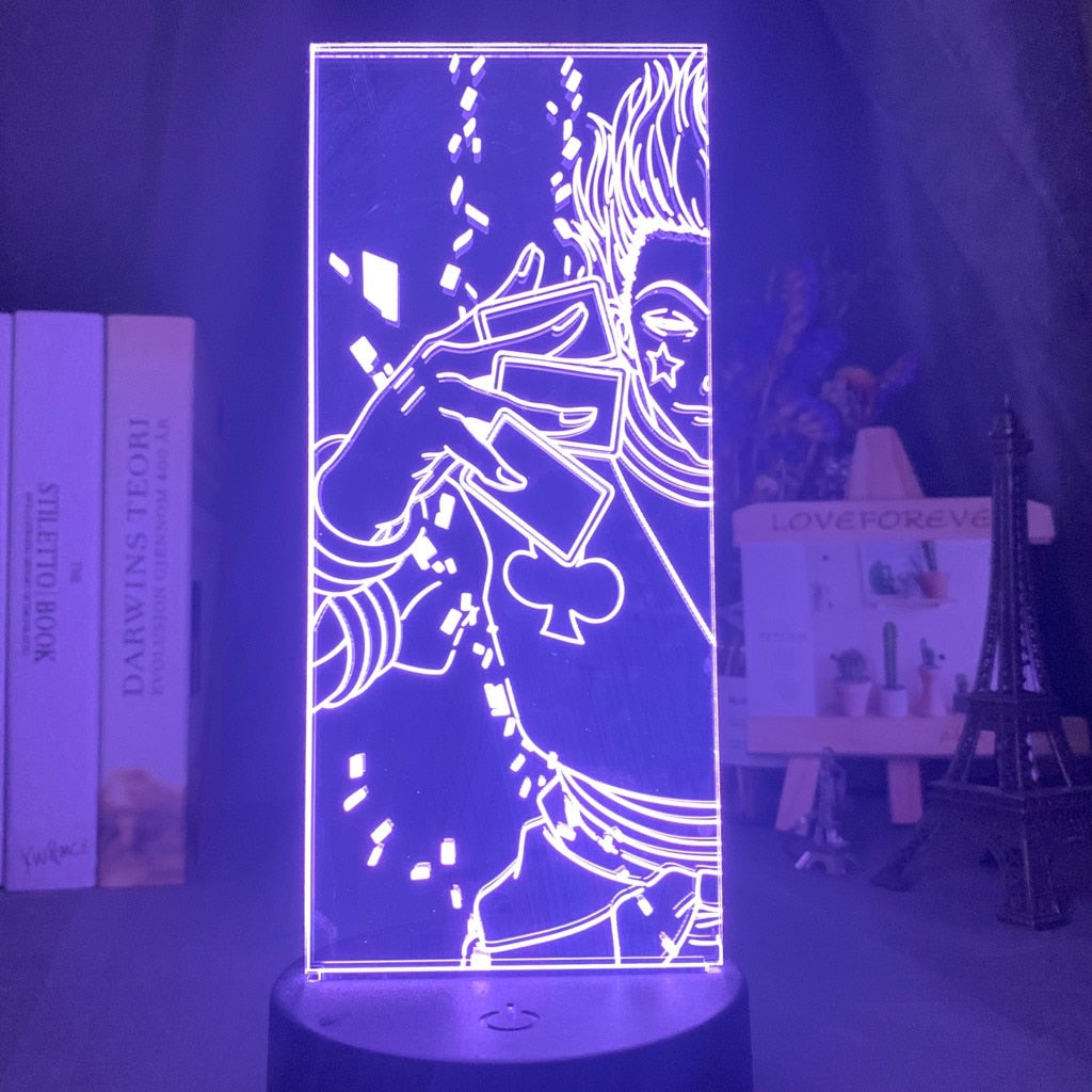 Acrylic 3d Night Light Led Color Changing Nightlight for Kids Bedroom Decoration Light Anime Hunter X Hunter Hisoka Lamp Gift