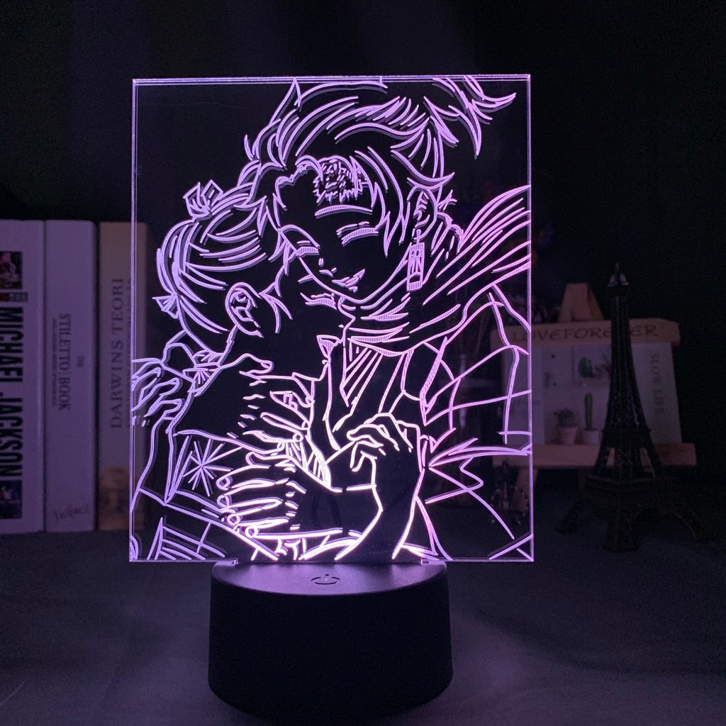 Acrylic Led Night Light Anime Demon Slayer Agatsuma Zenitsu Figure for Kids Child Bedroom Decor Cool Kimetsu No Yaiba Lamp Gift